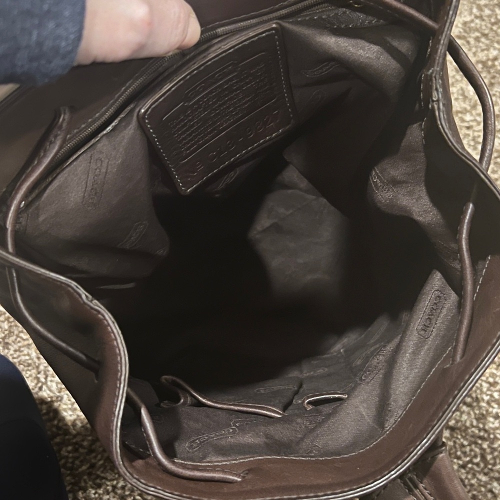 Y2K Coach Brown Leather Legacy West Hampton Daypack No. 9827 - Picture 9 of 10